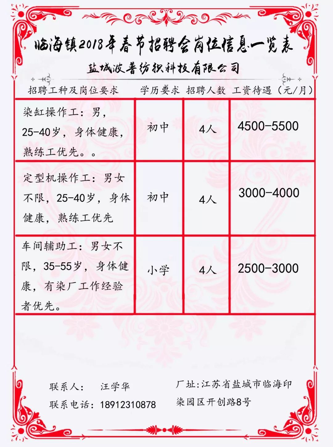 宣堡镇最新招聘信息汇总